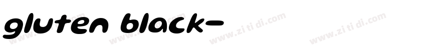 gluten black字体转换